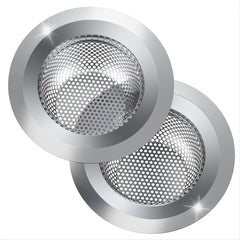 2pcs Kitchen Sink Strainer Stainless Steel Large Wide Rim Food Catcher