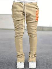 Men's Vlone Pattern Drawstring Flare Pants