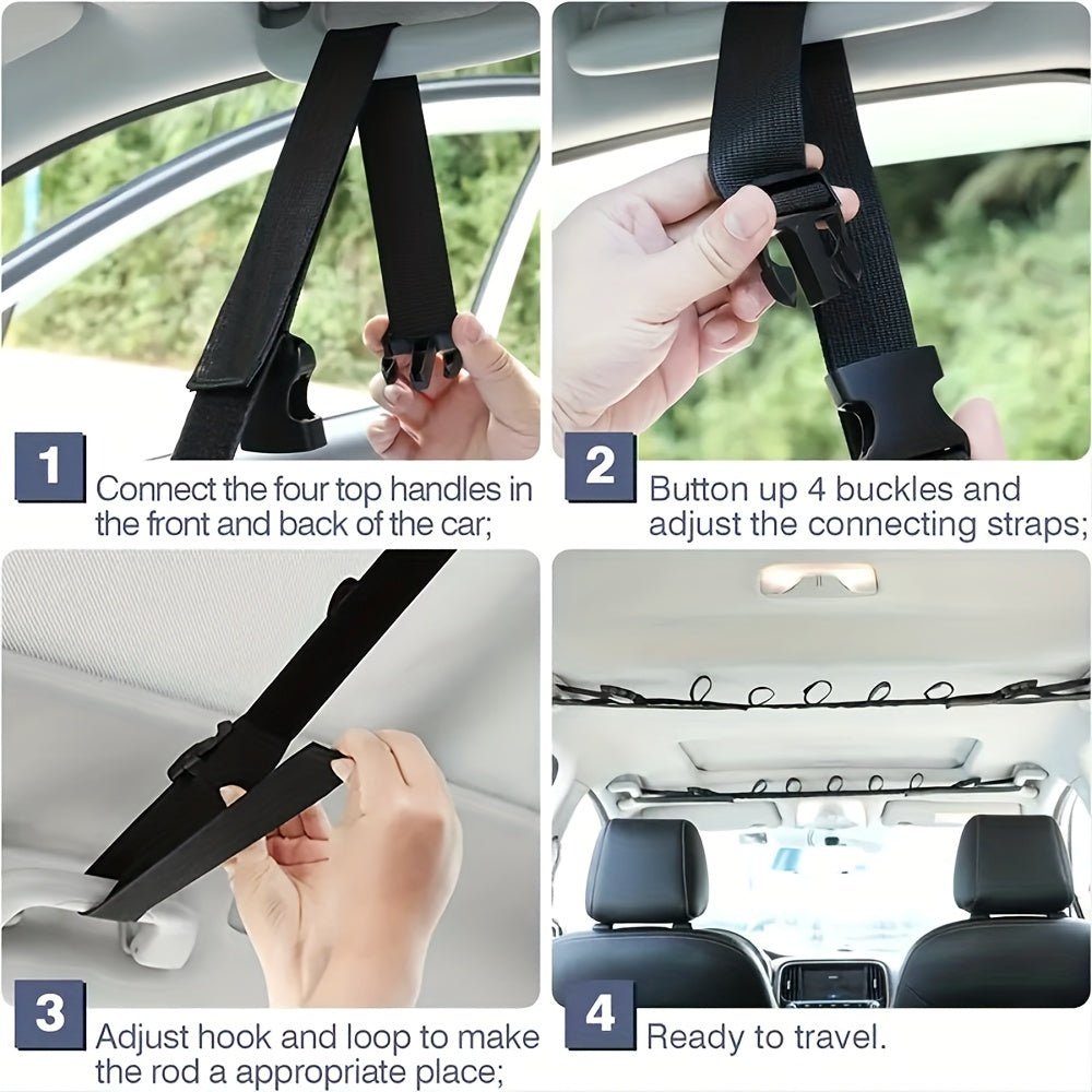 2pcs Adjustable Fishing Rod Holder Storage Belts