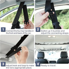 2pcs Adjustable Fishing Rod Holder Storage Belts