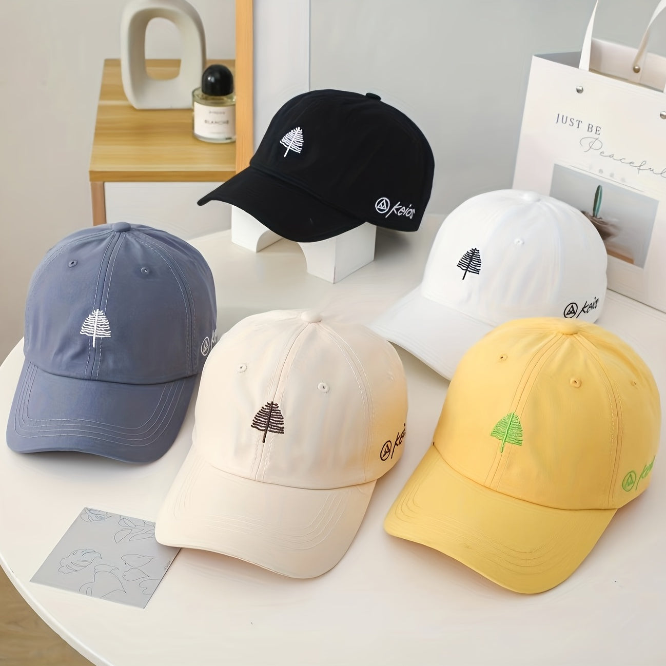 Tree Embroidery Baseball Cap Sun Hat Unisex Dad Hats For Women & Men