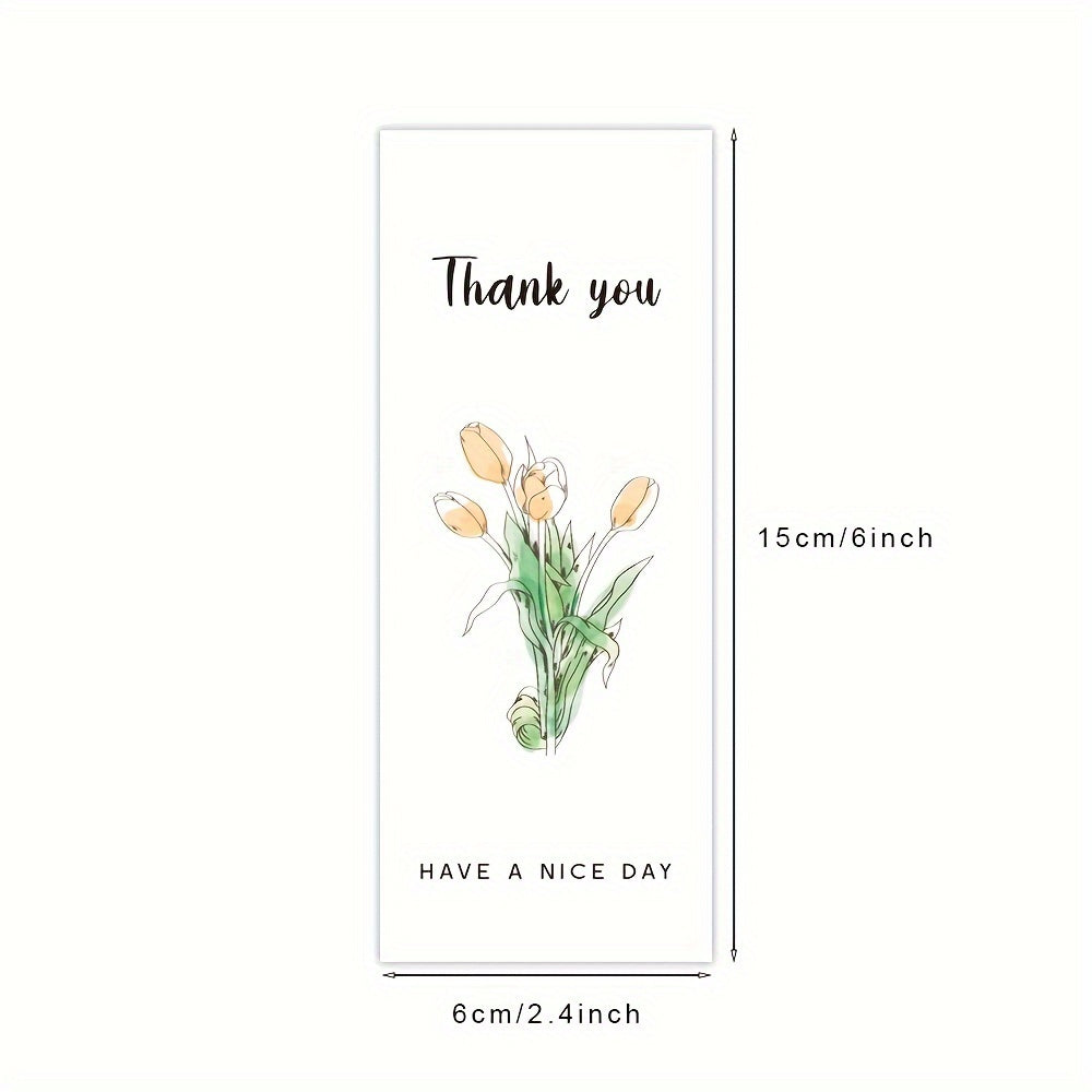 50pcs Thank You Stickers for Gift Boxes Decorative Labels