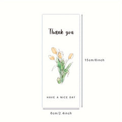 50pcs Thank You Stickers for Gift Boxes Decorative Labels