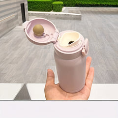 200ml 300ml Flip Top Water Cup Insulated Leakproof Bottle for Outdoor Sports