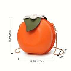 Orange Shape Crossbody Bag Funny Chain Shoulder Small Purses Handbags