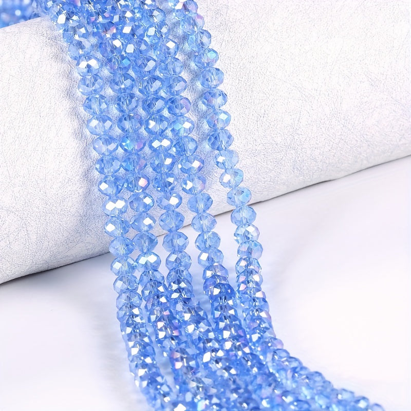 130pcs Glass Crystal Beads Car Wheel Shaped Flat Beads for Jewelry Making