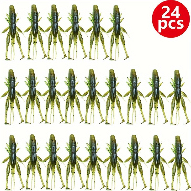 Soft Shrimp Bait T Tail Floating Water Soft Lure Bait 2 7g