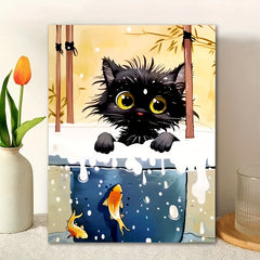 DIY Naughty Cat Number Painting Kit