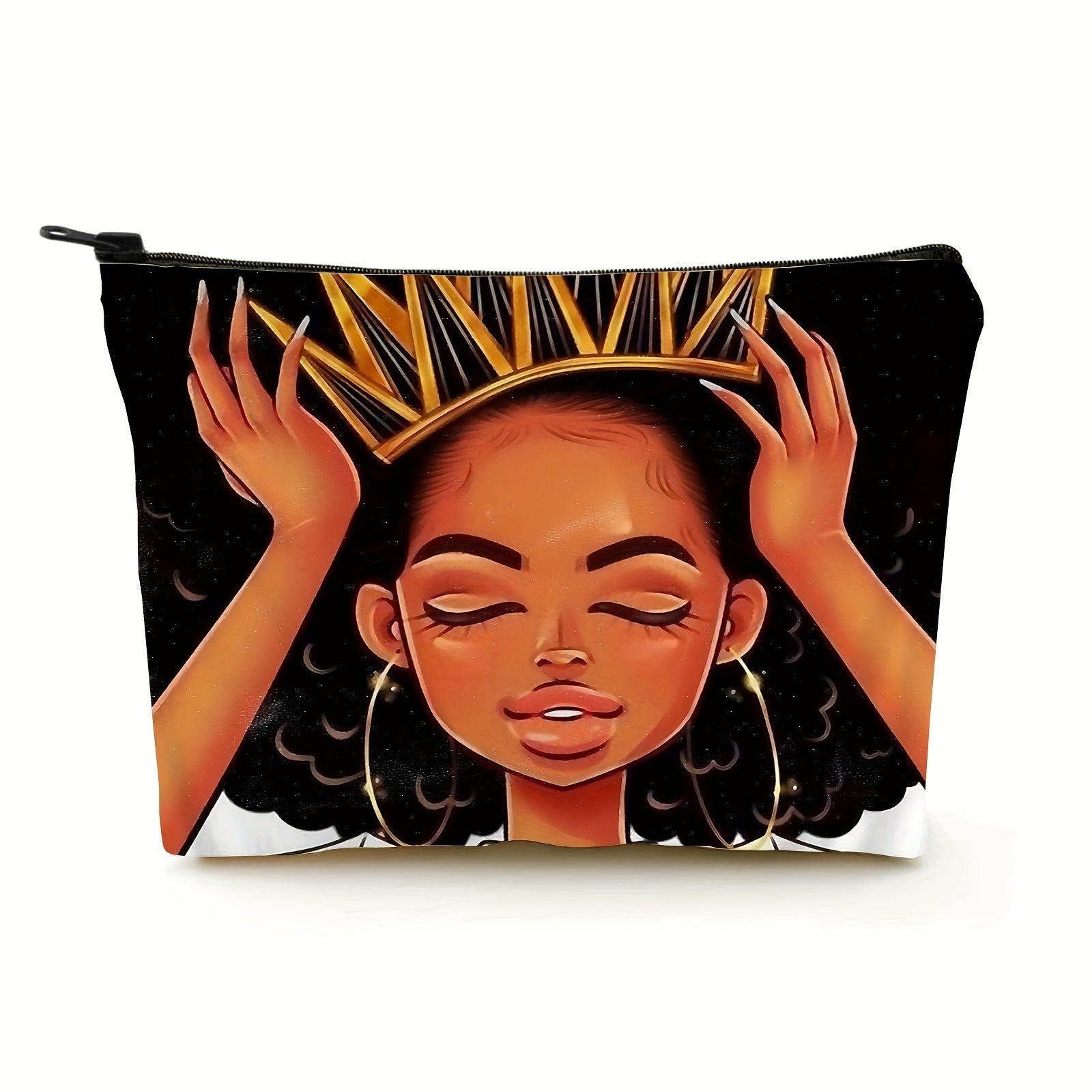 Cartoon Girl Printed Makeup Bag Travel Toiletry Bag