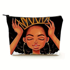 Cartoon Girl Printed Makeup Bag Travel Toiletry Bag