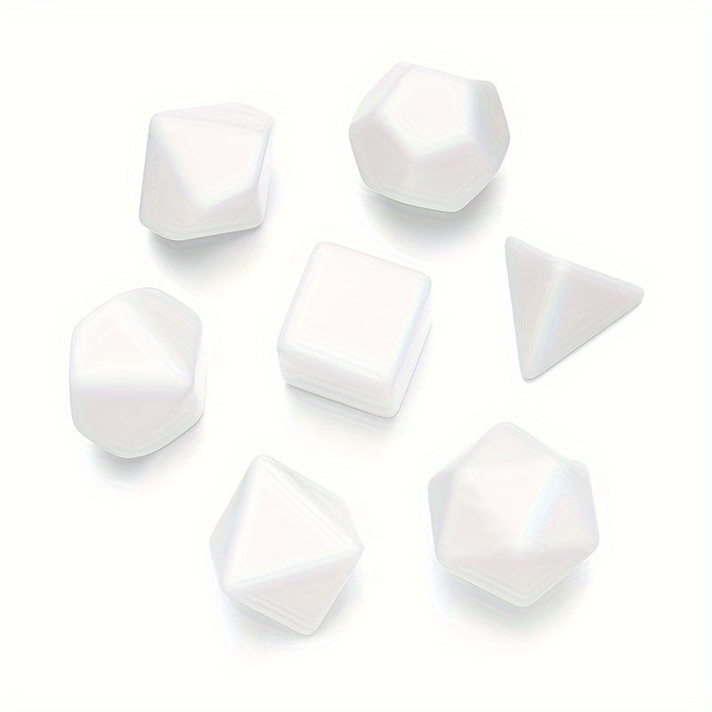 7pcs Blank Diy Dice For Party Family Games Polyhedron Dice