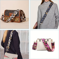 Leopard Pattern Bag Strap Wide Adjustable Replacement Crossbody Strap
