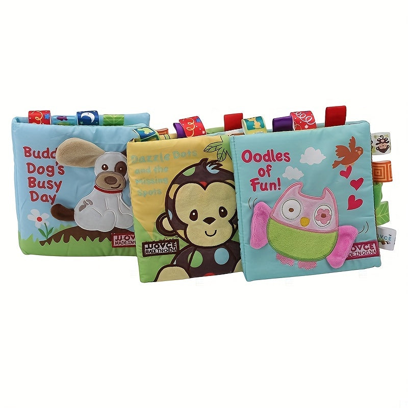 Animal Embroidery Cloth Book for Learning with 3D Design