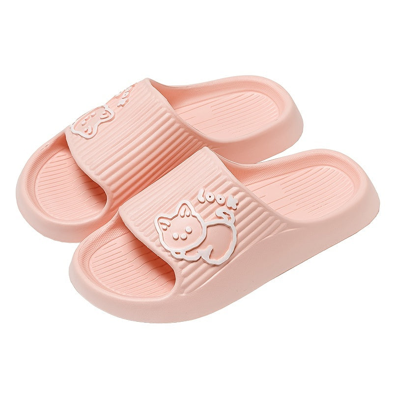 Men's Cartoon Cat Slippers Soft Indoor Outdoor Summer Slippers