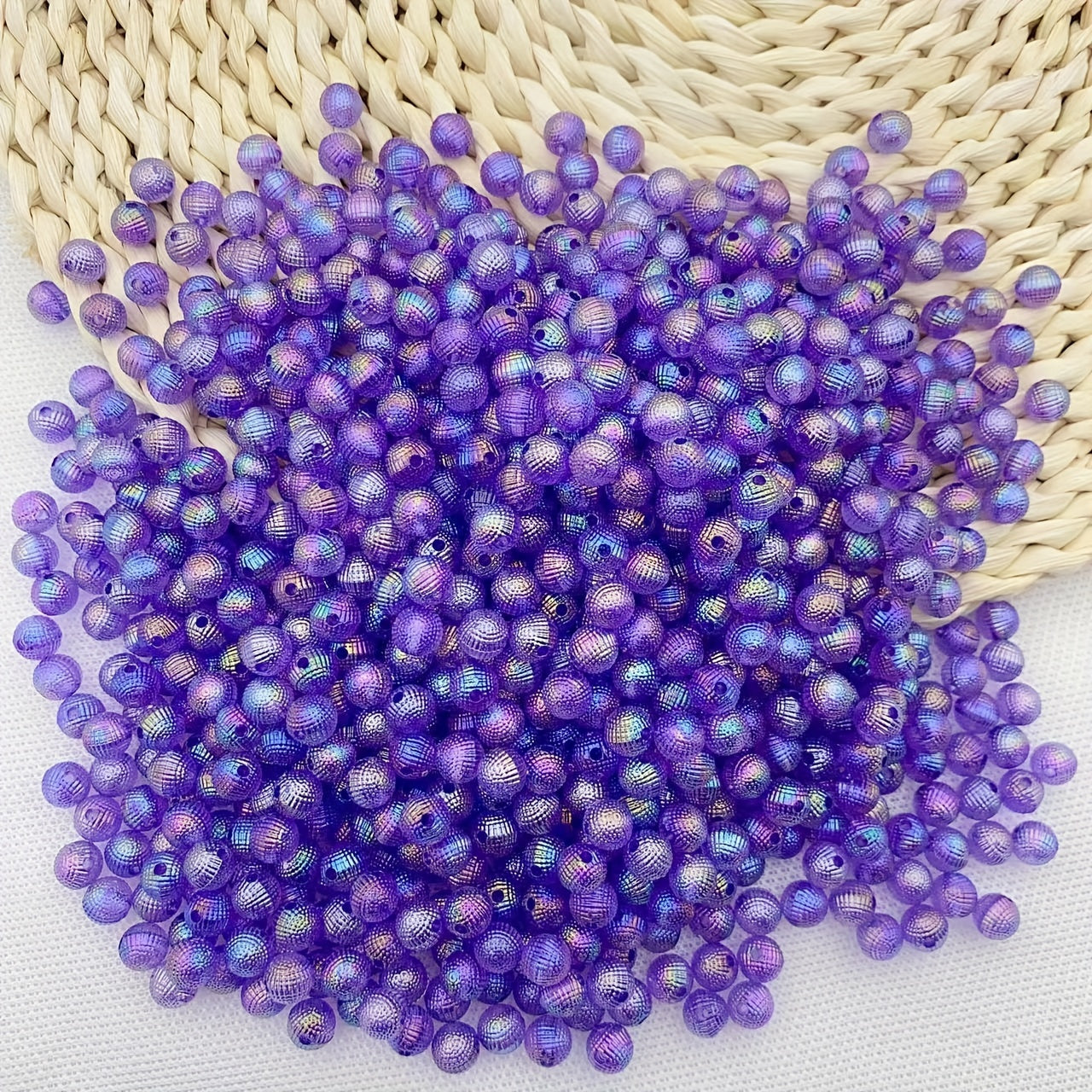 100pcs 8mm Purple Acrylic Beads DIY Jewelry Crafts Accessories