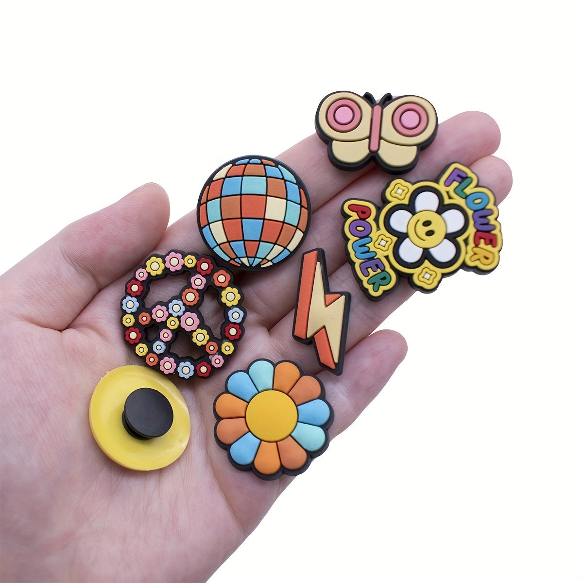 18pcs Summer Smile Collection Shoe Charms for Clogs Sandals PVC Shoe Decorations