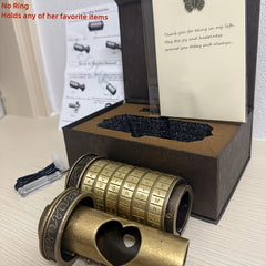 Copper Engraved Cipher Puzzle Roll for Escape Room - Ideal Romantic Gift