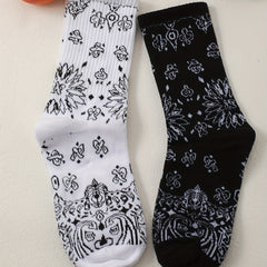 Geometric Pattern Mid Tube Socks for Women