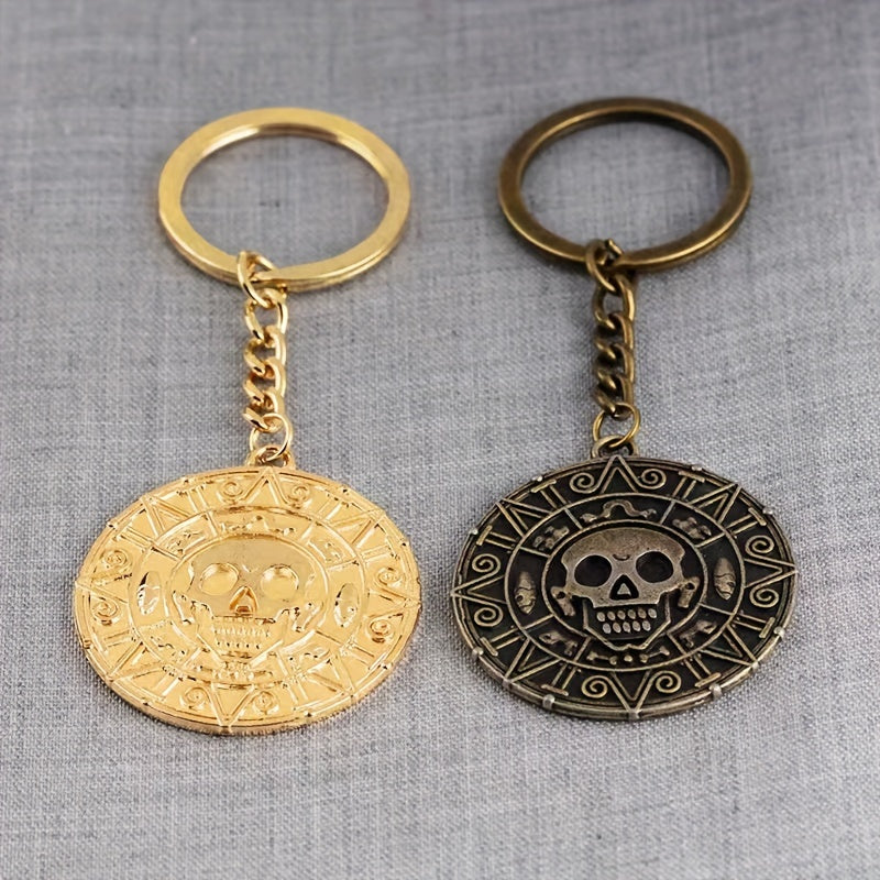 Y2K Cartoon Anime Skull Punk Metal Keychain Bag Car Charm Friends Gift
