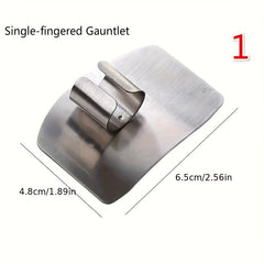 2pcs Stainless Steel Finger Guards for Slicing - Reusable Kitchen Metal Cutting