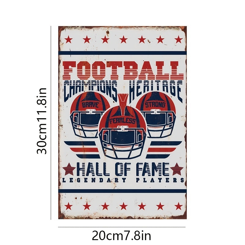 Classic European & American Metal Sign Rugby Mural