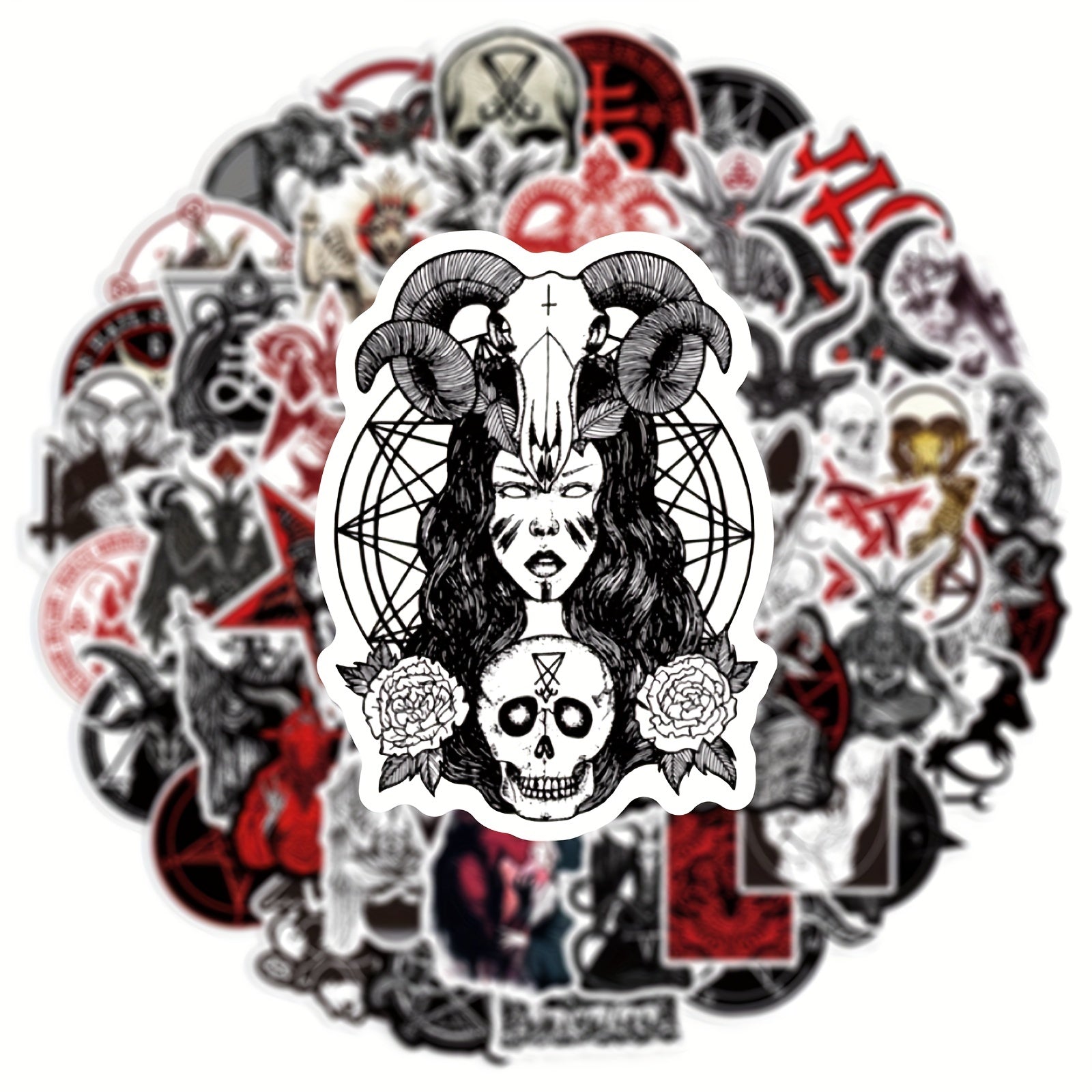 50pcs Devil Satan Graffiti Stickers For Mobile Phone Tablet Skateboard