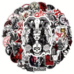 50pcs Devil Satan Graffiti Stickers For Mobile Phone Tablet Skateboard