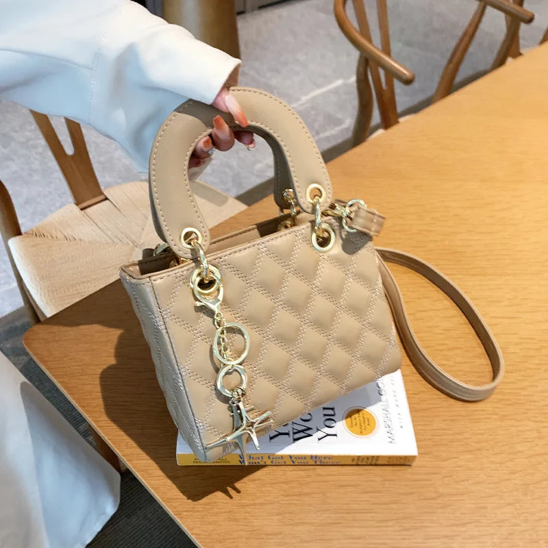 Women's Shoulder Bag Metal Star Small Lady Bag Girl's Purse Handbag