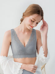 Women's Lace Wireless Push Up Bra