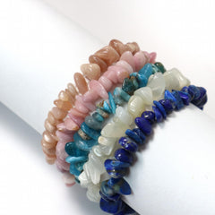 Natural Crystal Irregular Shape Bracelet Birthstone Gift for Him
