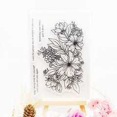 Flower Seal Stamp DIY Silicone Transparent Stamp Birthday Gift