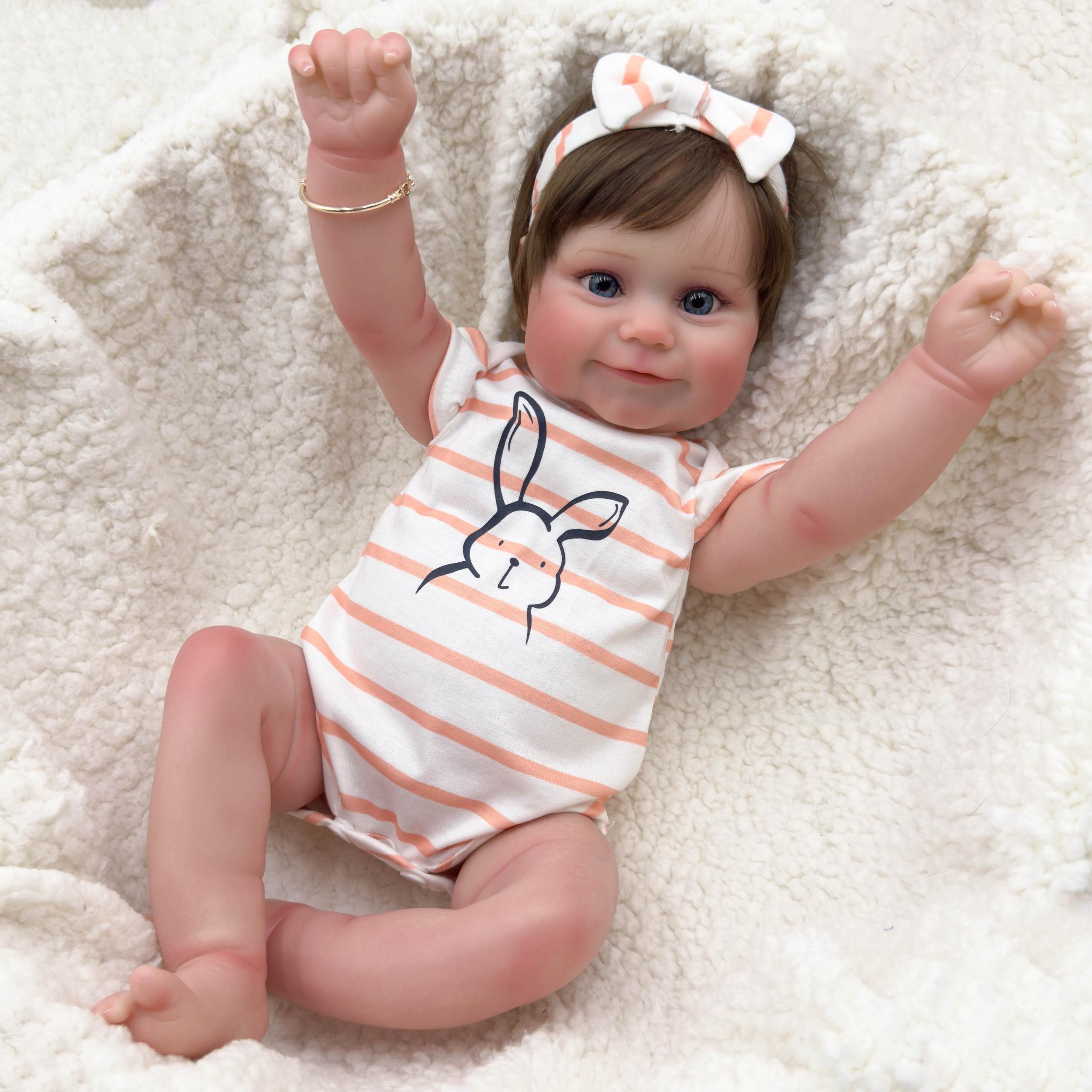20 Inch Realistic Doll Water Friendly with Headband and Bracelet
