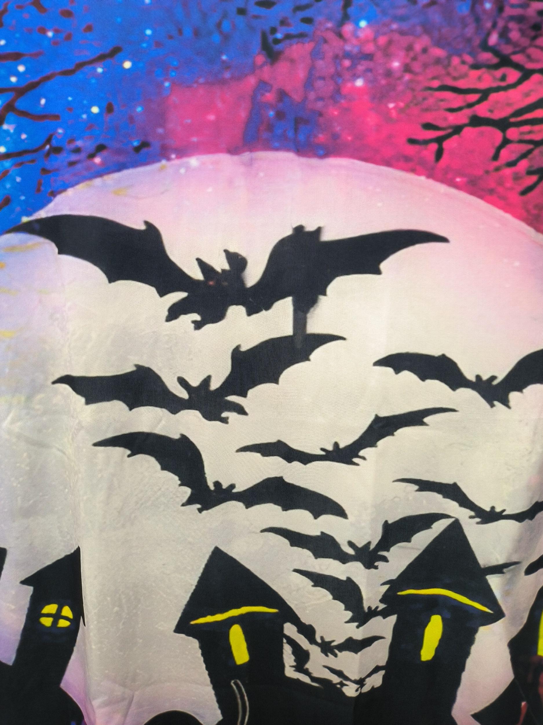 Dark Castle Bat Pattern Print T Shirt for Men