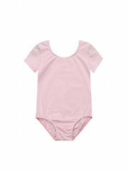 Girls Skinny Ballet Short Sleeve Bodysuit for Dance Training