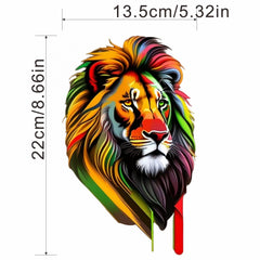 Colorful Lion Iron Stickers For Men - Sublimation Heat Press Decals