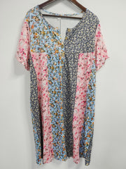 Floral Print V Neck Maxi Dress