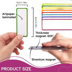 48pcs Colorful Magnetic Erasable Labels for Home Office Garage Whiteboard