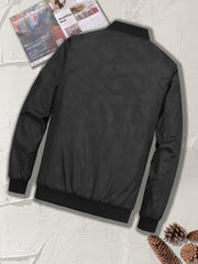 Men's All Over Print Winter Jacket Zip Up Cotton Padded for Fall Winter