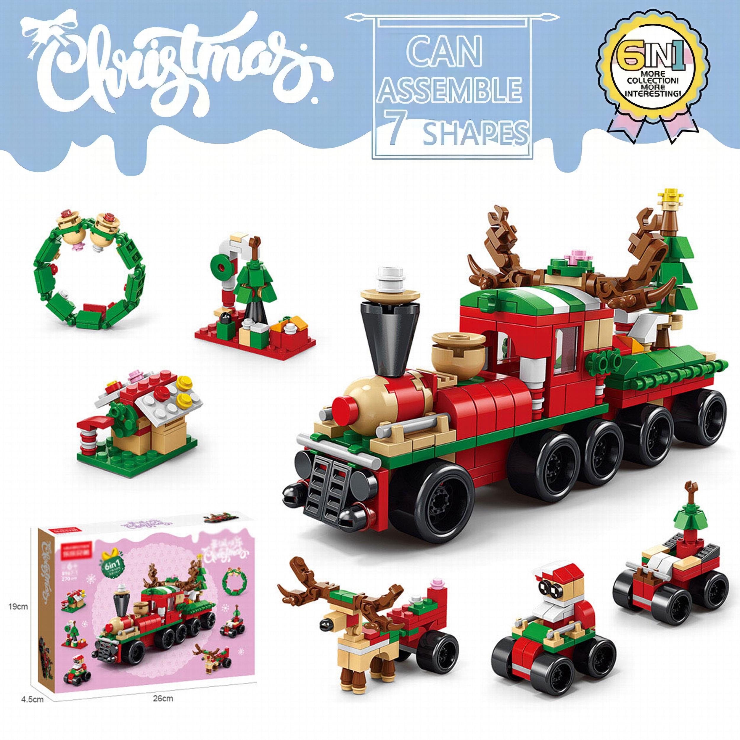 Christmas Series Small Assembly Building Blocks Santa Claus Toy for Children