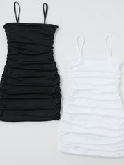 2pcs Bodycon Cami Dress Set Casual for Spring & Summer Women