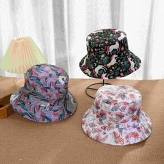 Casual Reversible Bucket Hat Unicorn Print Set Mushroom Hat