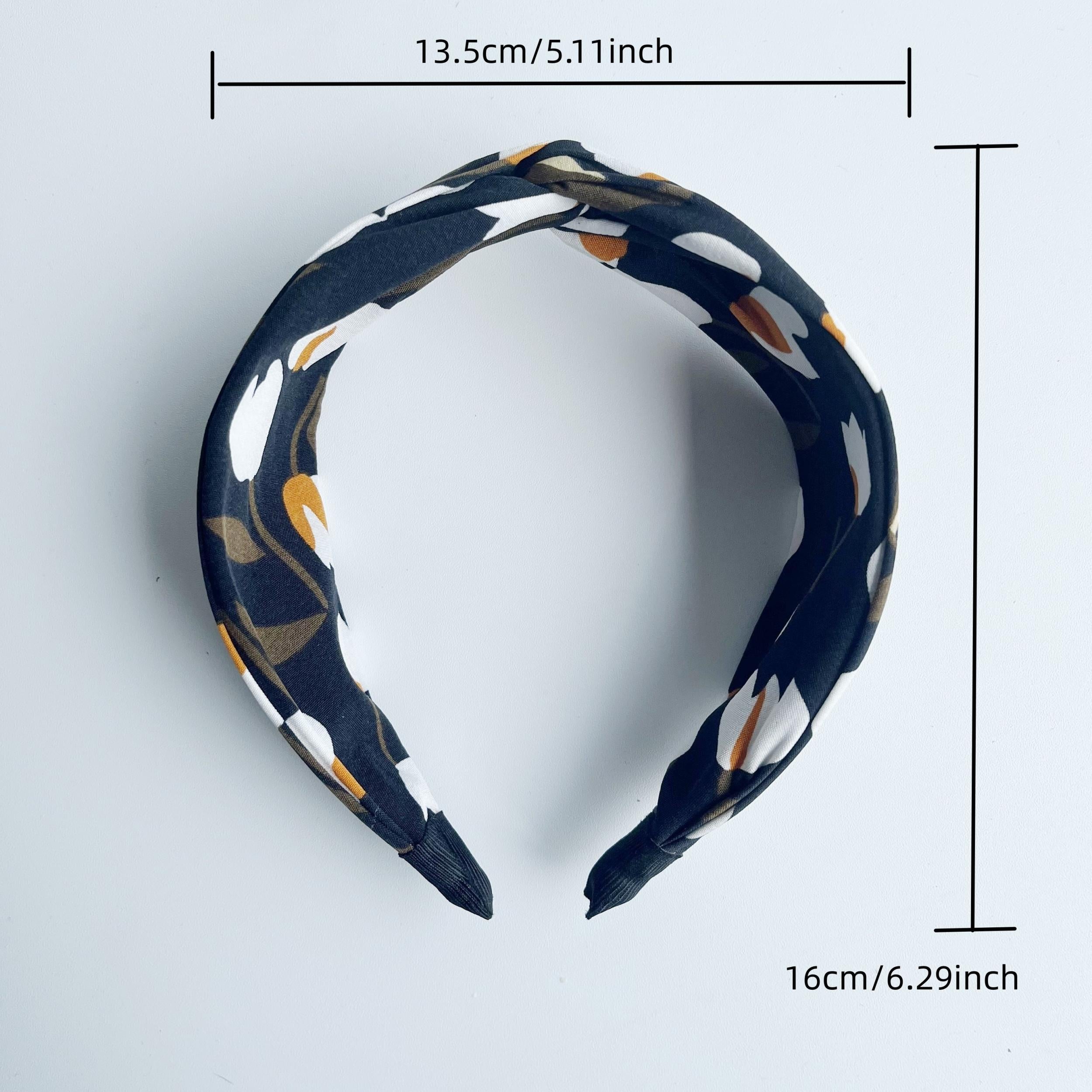 Flower Pattern Headband Vintage Style Hair Accessory