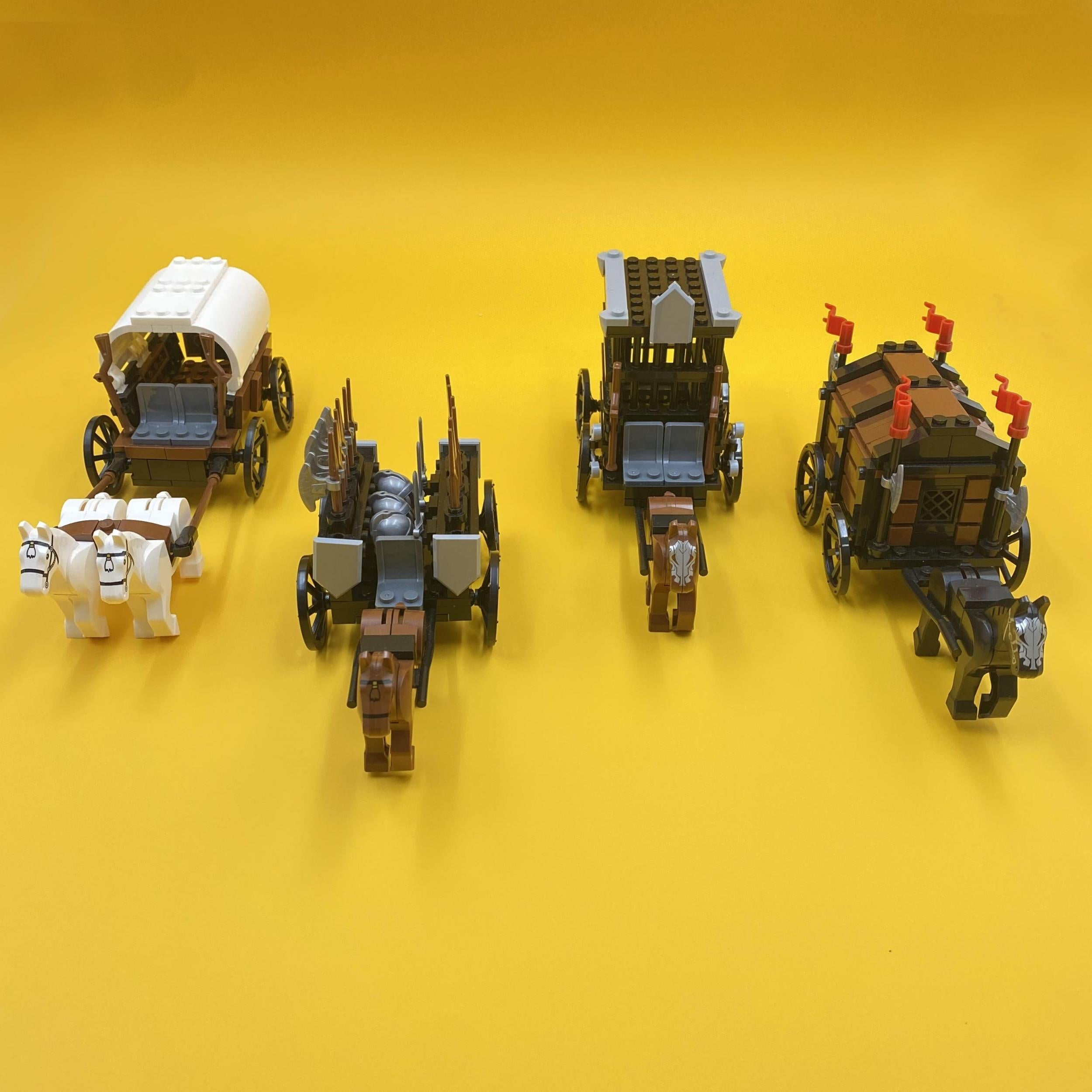 Building Blocks Ancient Carriage Toy Set