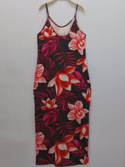  Boho Dress Floral Print V Neck Maxi Dress