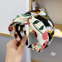 Flower Pattern Headband Vintage Style Hair Accessory