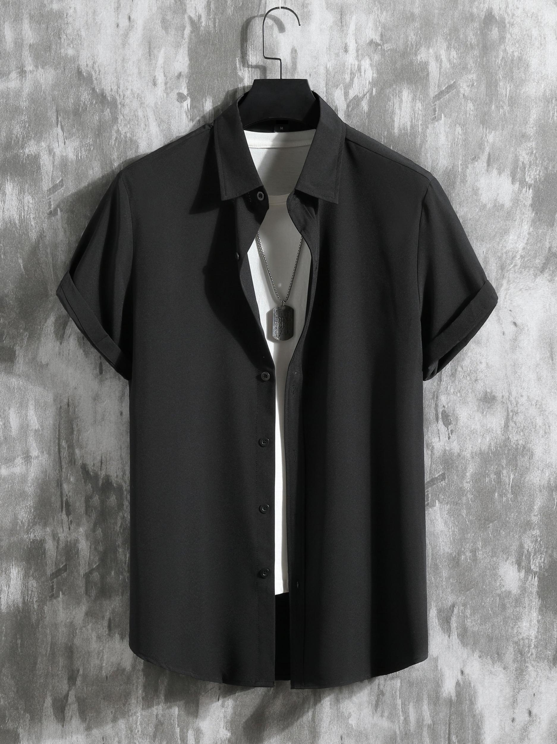 Men's Short Sleeve Formal Button Up Shirt