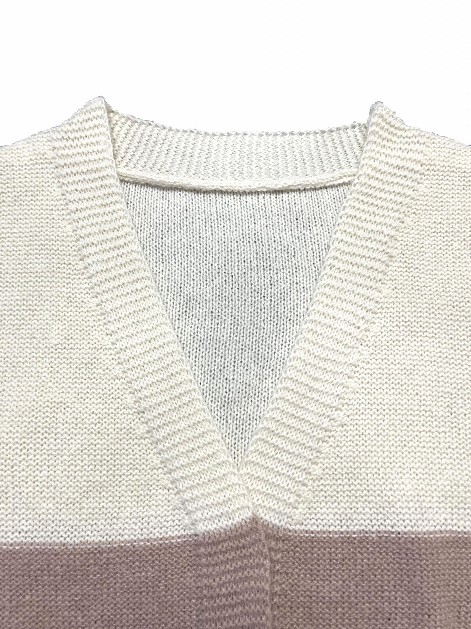  Colorblock Ribbed Knit Long Sleeve Open Front Sweater Cardigan
