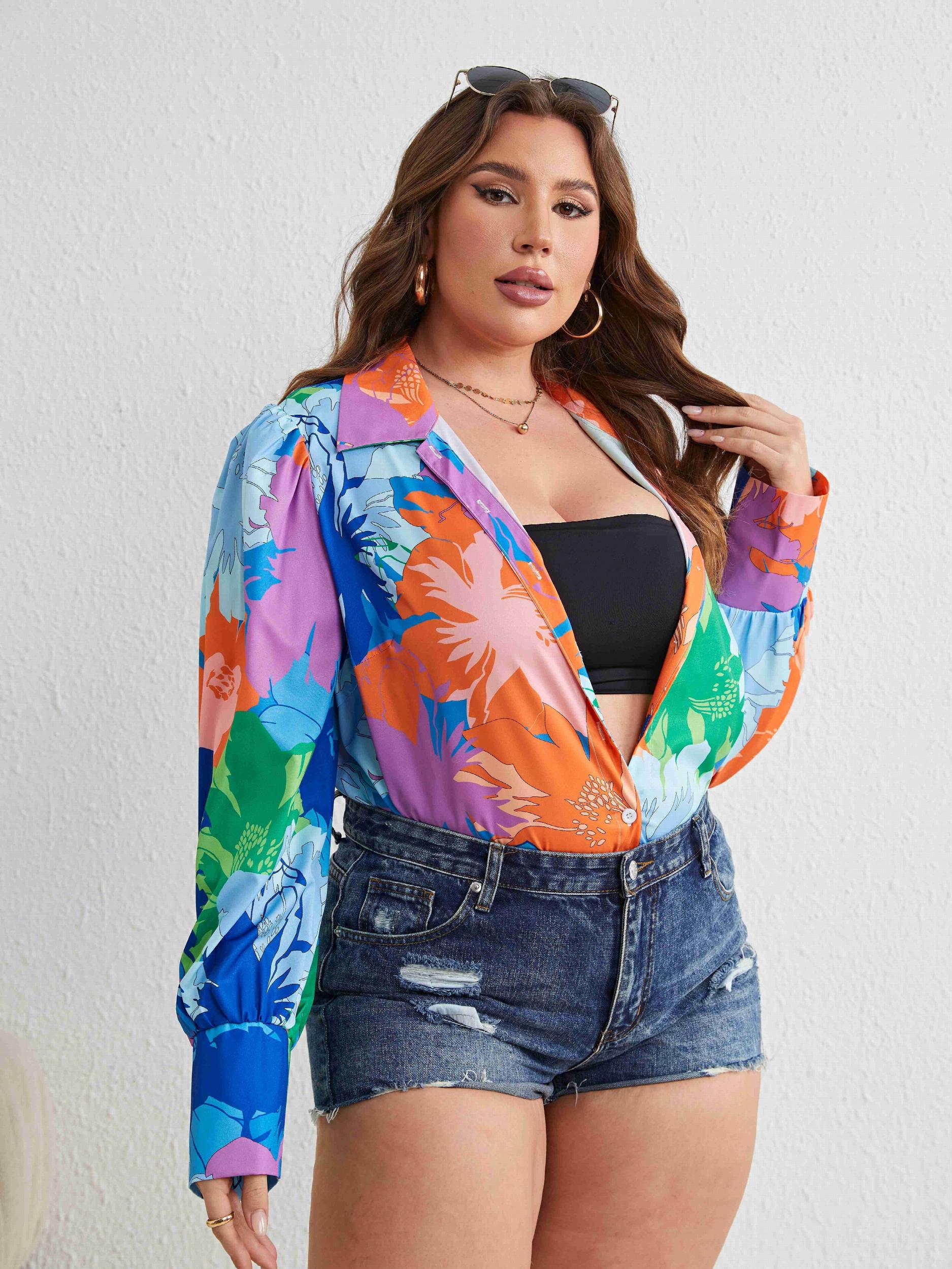  Casual Blouse Women's Long Sleeve Button Up Shirt Top