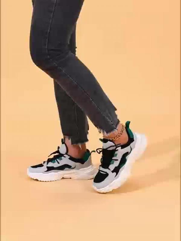 Women's Mesh Platform Sneakers Lace Up Casual Outdoor Shoes
