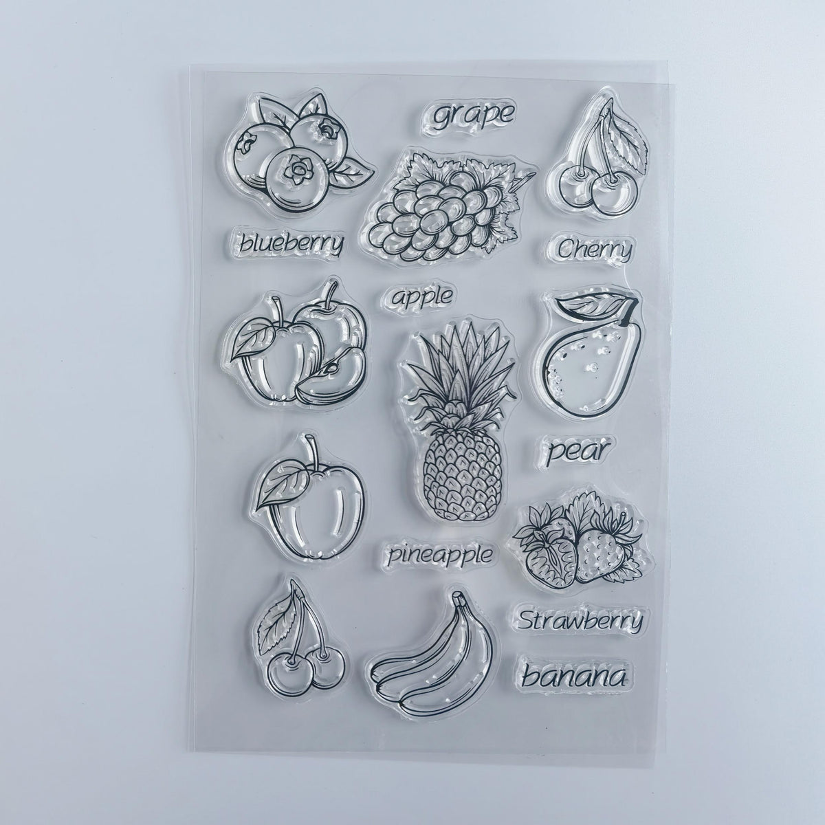 Fruit Hand Account Clear Stamps for Card Making and Scrapbooking